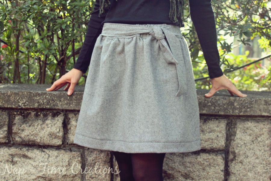 Gratis Damen Schnittmuster - Wool Skirt Pattern and Tutorial